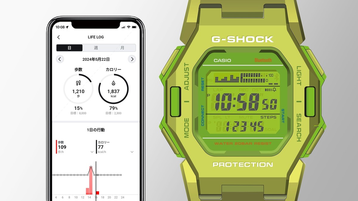 CASIO G-SHOCK GD-B500S-3JF Bluetooth Digital Watch Fluorescent