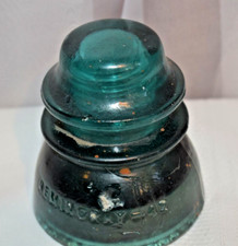 VINTAGE/ANTIQUE Hemingray No.42 Blue/Aqua Glass Insulator Made in the USA