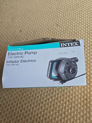 Intex Quick Fill Electric Air Pump  Inflatable Air Bed 12V DC Car Adapter