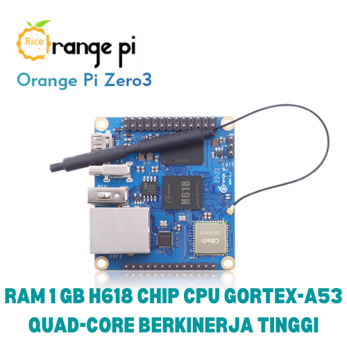 Orange Pi Zero 3 Mini Computer – H618 1GB RAM – Single Board Linux PC - Picture 3 of 4