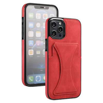 For iPhone 14 13 12 11 Pro Max XS 87 Leather Wallet Card Holder Stand Case Cover