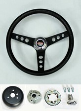 13 14 Classic Black Steering Wheel Fits 70-73 C10 C20 C30 K10 Blazer Red Bow