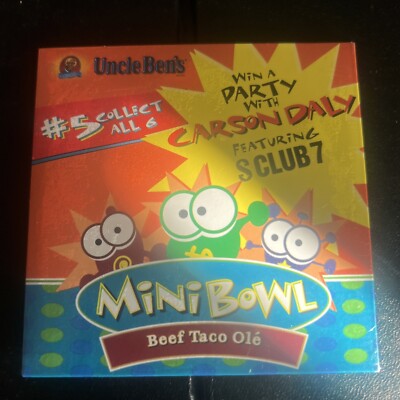 Uncle Bens 2001 Disc #5 - Mini Bowl Beef Taco Ole - Music Games Coupons - Sealed