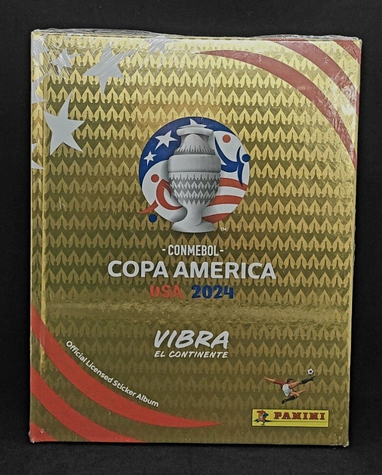 ALBUM HARD COVER GOLD PANINI COPA AMERICA USA 2024 + Album Soft Full ...