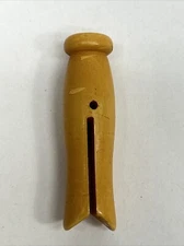 Vintage Bakelite Butterscotch Color Clothes Pin Button Simichrome Polish Tested