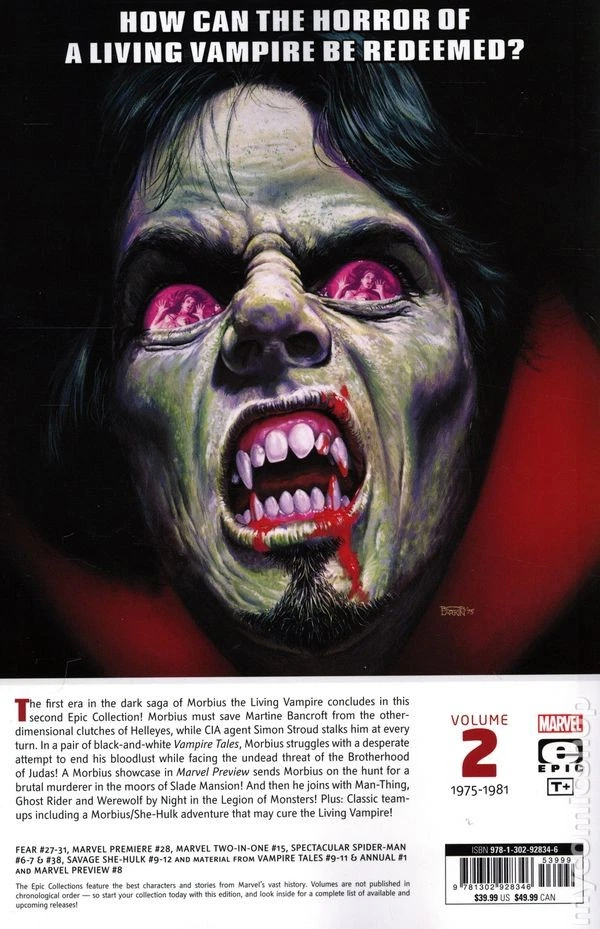 Morbius The End of a Living Vampire TPB Epic Collection #1-1ST NM 2021 - Image 2 of 2