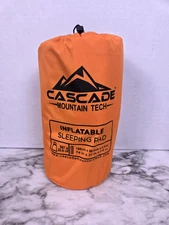Cascade Mountain Tech - Orange Lightweight Inflatable Sleeping Pad W/ Bag