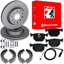 Zimmermann BREMSSCHEIBEN + BELÄGE + HANDBREMSE HINTEN passend für BMW X3 E83