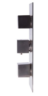 ALFI brand AB2701 Square 2 Way Thermostatic Shower Mixer Brushed Nickel NEW