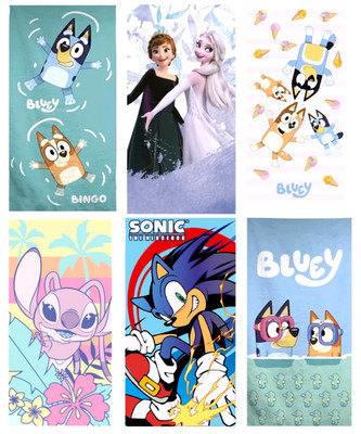 Bluey Frozen Sonic Stitch Kinder Badetuch Strandtuch 70x140cm Schnelltrocknend