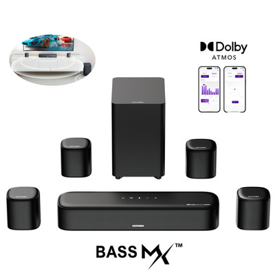 ULTIMEA 7.1 Dolby Atmos Soundbar mit Subwoofer & Surround Lautsprechern Aura A60