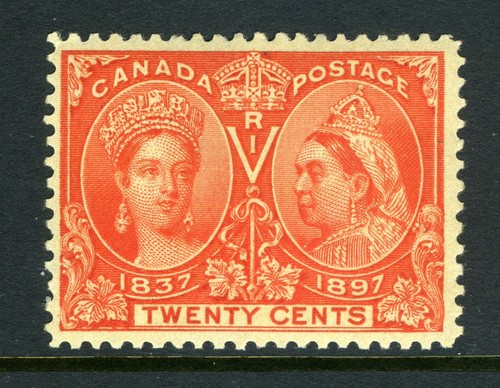 CANADA Scott 59 - LH/DG - 20¢ Vermillion Diamond Jubilee (.009)
