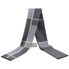 Men's Scarves Classic Arrival Winter Plaid Scarf Tassel Edge Soft New Grey 2020