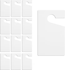 12 Pcs Blank White Parking Permit Hang Tag, 3 X 5 Inches Plastic Parking Placard