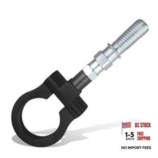 Car Front Bumper Tow Hook, with Screw-in Design Waterproof Trailer Black