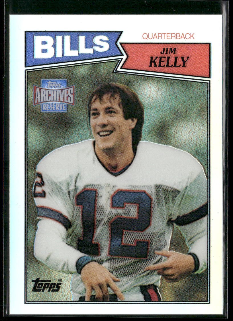 Jim Kelly #85 Football Cards 2001 Topps Archives Reserve trading card — raw and PSA graded price guide