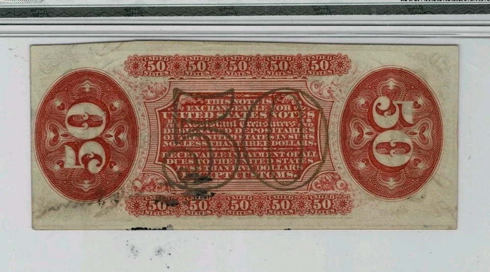 .50 Cent Fractional Currency note--fr.1355 (Justice/Autographed) PMG CU 64 EPQ - Image 4 of 4