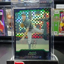 Bowman Chrome X-Fractor James Houser Autograph #157 Tampa Bay Serial 157/172