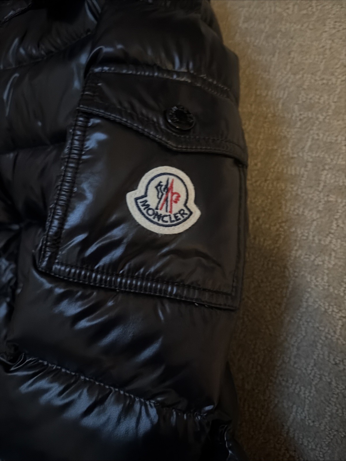 Moncler Moka Puffer Coat Down Jacket Long Hooded New 1 Black Women’s Shiny NWOT thumbnail 9