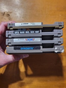 LOT Nintendo NES Super Mario/Duck Hunt Bayou Billy Gyromite Top Gun UNTESTED