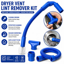 Dryer Vent Cleaner Kit Vacuum Hose Attachment Lint Remover Flexible Tool