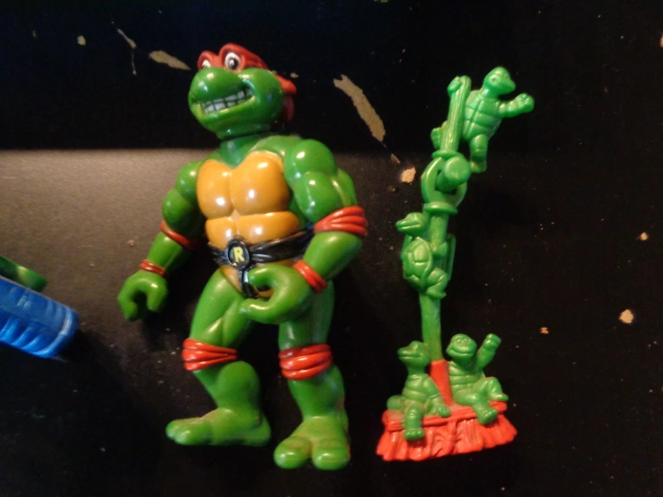 TMNT 1993 Teenage Mutant Ninja Turtles Toon Cycle con Raphael Motorcycle Raph Foto 3 de 4