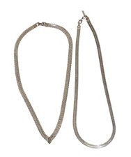 Napier Two Silver Tone Chain Necklaces Vintage