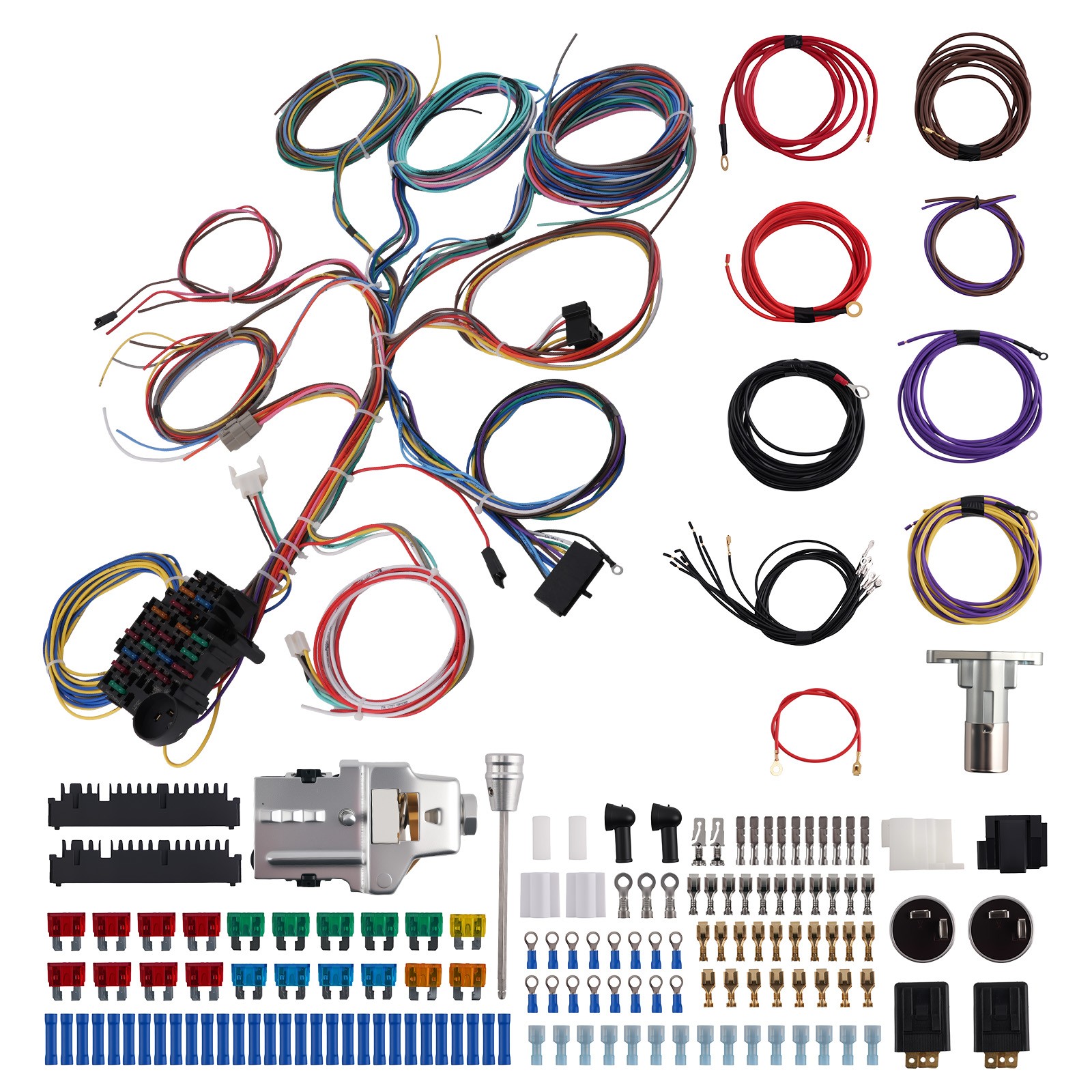 22 Circuit 18 Universal Wire Harness Kit For Chevy GMC Pickup Truck 1960-1986