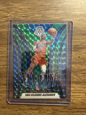 2024-25 Panini Mosaic #25 Shai Gilgeous-Alexander Elevate Mosaic Green Thunder