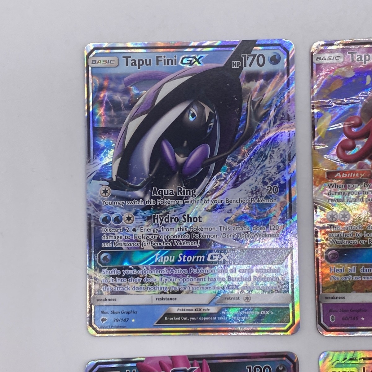 Lot Of 6 Pokémon GX Cards Tapu Fini Tapu Lele Noivern Newest Hoopa