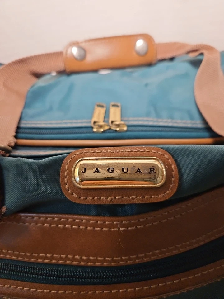 Bolso de Viaje Jaguar Vintage 3 Cremallera con Correa de Hombro Ajustable Verde Cazador/Tostado Foto 2 de 4