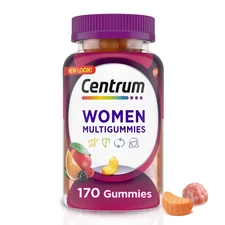 Centrum Women's Multivitamin Supplement Gummies, Assorted Fruit, 170 Ct，New！