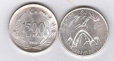 Turkey Turkey S 464 km 947: 1500 Lira 1981 1 piece collector collector coin