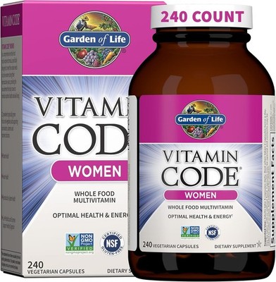 Garden of Life Multivitamin for Women,Vitamin Code Women's Multi - Whole Food Wo