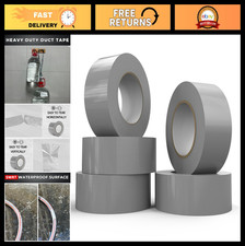 5 Pack Heavy Duty Silver Duct Tape 2" x 30 YD, 9 Mil Thick, Strong Adhesive, Rep