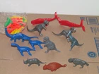 Vintage Prehistoric dinosaurs, sperm whales. Marx toys? also a sealed pack