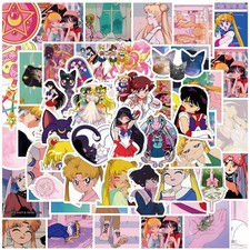 Stickers Cute Sailor Moon Anime Girls Cartoon Decals Phone Suitcase