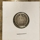 1853-P SEATED LIBERTY DIME (w/ ARROWS) US 90% SILVER COIN VERY GOOD-FINE