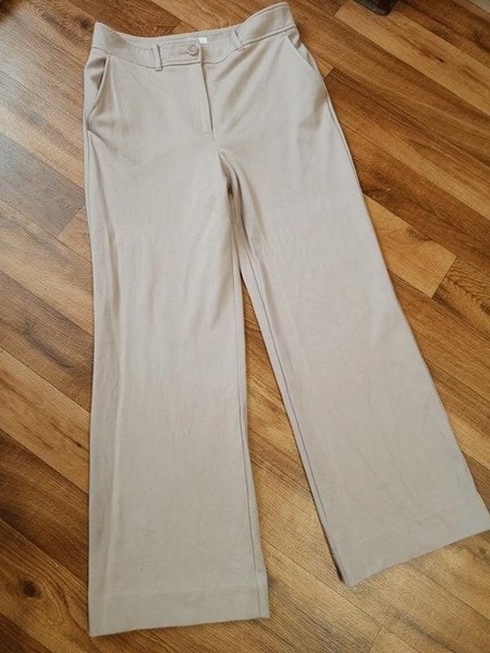Women White Label Trousers Beige Viscose L