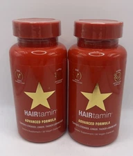 2 Pack HAIRtamin Advanced Formula Hair Growth Supplement For Women &Men.EXP 3/26