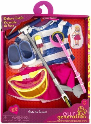 Our Generation Cute to Scoot Clothing Outfit Scooter Set for 18