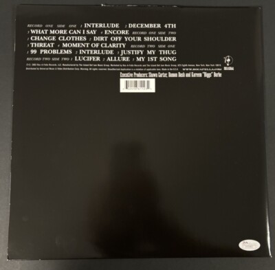 Jay-Z Signed The Black Album Vinyl Record JSA LOA #Z43083 Auto