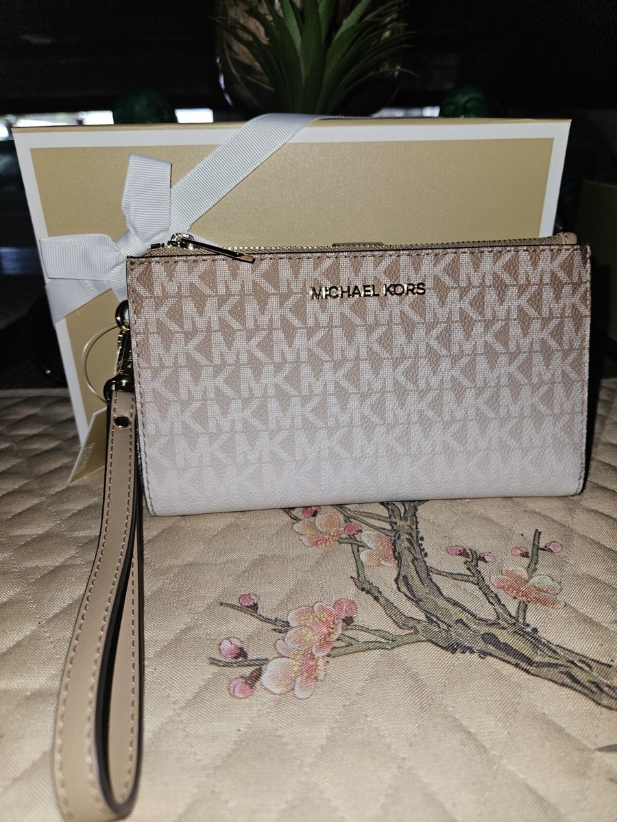 Michael Kors Jet Set Large Ombre Logo Wallet Wristlet NWT