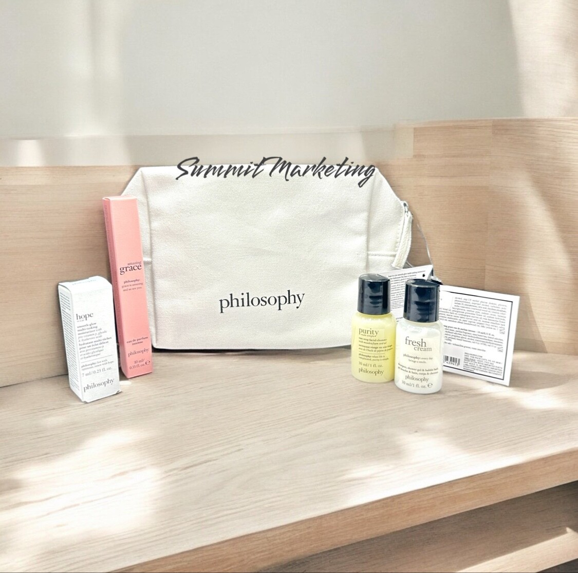 Philosophy Essential Mini 5/pc Travel Kit with Travel Spray