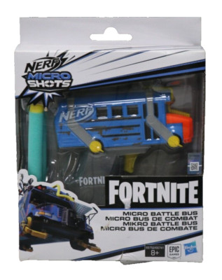 NERF Fortnite Mikro Battle Bus MicroShots Dart Blaster und 2 Elite Darts