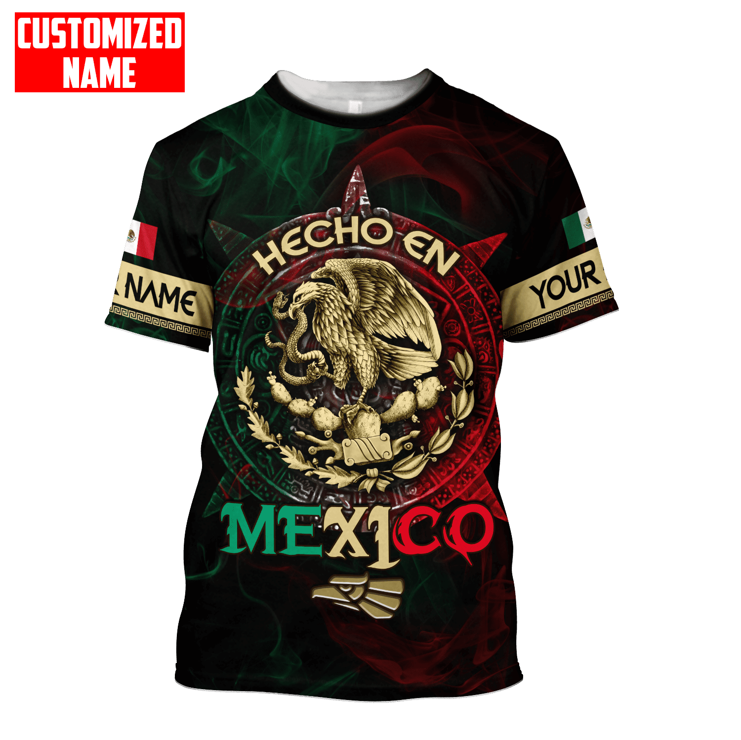 Personalized Mexico Aztec Calendar Hecho En Mexico Smoke T-shirt Mexico  Mexican | eBay