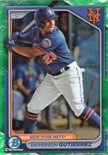 2024 Bowman Chrome Prospects Lunar Glow Refractor Daiverson Gutierrez #BCP-59 W1
