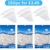 150pk Dental Floss Sticks Interdental Tooth Harps Teeth Picks Oral Plaque Care.