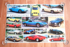Vintage 80s 1984 LAMBORGHINI Quest For Perfection Poster 36" x 24"