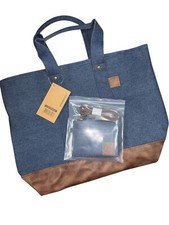 Starbucks Taiwan Limited Edition Denim Tote Bag Wallet Set BNWT HTF US SELLER